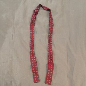 Floral Red silk neckbow or bow tie